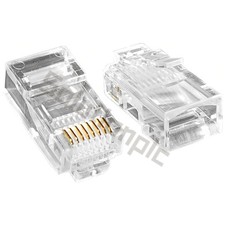 20PCS Internet Gold Plated Cable Modular Plug Adapter RJ45 8P8C CAT5E hj