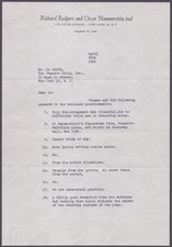 RICHARD RODGERS - TYPED LETTER SIGNED 04/25/1949
