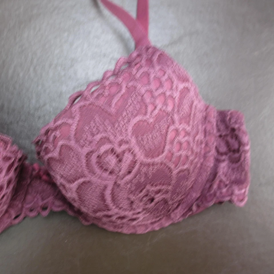 Aerie Bra Womens 32D Purple Lace Underwire Padded Adjustable Straps 2901470532 - Image 4 of 4