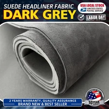Headliner Fabric Grey Suede Roof Upholstery Repair Replace Renovate 60"L×60"W