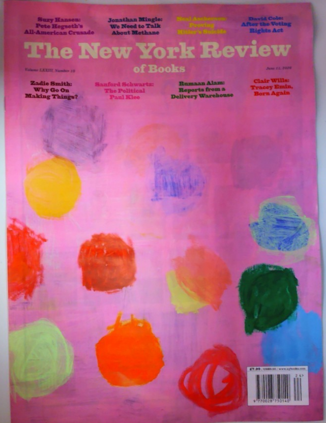 New York Review of Books magazine 11th June2026 Zadie Smith, Suzy Hansen