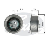 Gates Spannrolle, Zahnriemen T43237 FüR Audi Seat Skoda VW