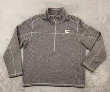 The North Face Sweatshirt Mens XL Gray Gordon Lyons 1/4 Zip Fleece Pullover