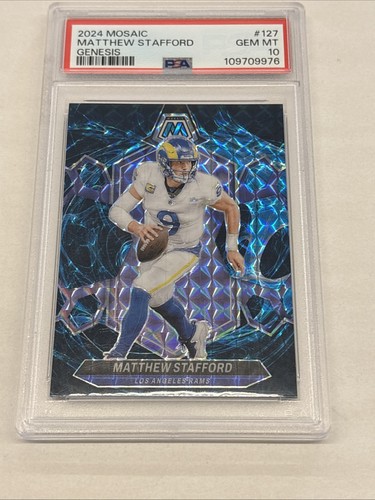 2024 Panini Mosaic - Matthew Stafford #127 Genesis Mosaic Prizm PSA Mint 10