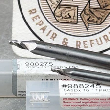 2 Taper End Mills Carbide Sharp! 3-Flute Harvey Tool USA Machinist Toolmaker{773