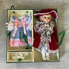 Vintage Boxed Victorian style dressed Porcelain Doll With Clothes
