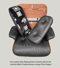 Replacement Leather Cushions For Eames Herman Miller Midcentury Lounge Chair