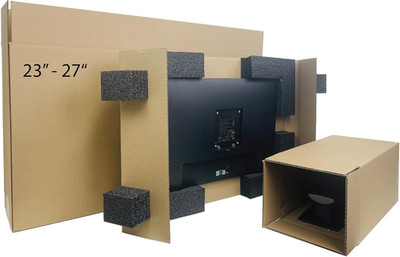 EPE USA Universal 23'' - 27'' Monitor TV Shipping Box, Secure and Protective Compu