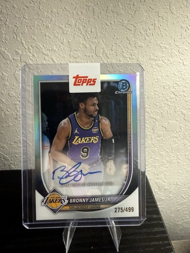 Topps Bowman Base Chrome Auto Refractor Bronny James Jr.  /499 Lakers