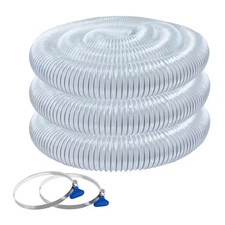 Dust Collection Hose 4 Inch 20 Ft PVC Clear Flexible Hose With Hose Clamps