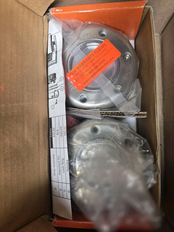 Bujes de bloqueo Mile Marker Premium (449SS), plateados Foto 4 de 4