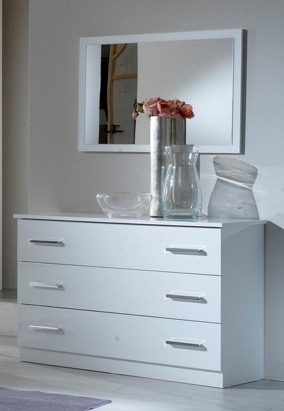 Spiegel + Kommode Schrank Kommoden Anrichte Schlafzimmer Set Holz Modern Stil-image
