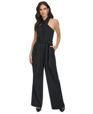 Calvin Klein Womens Halter-Neck Jumpsuit 197383037614 16 RT $139.0