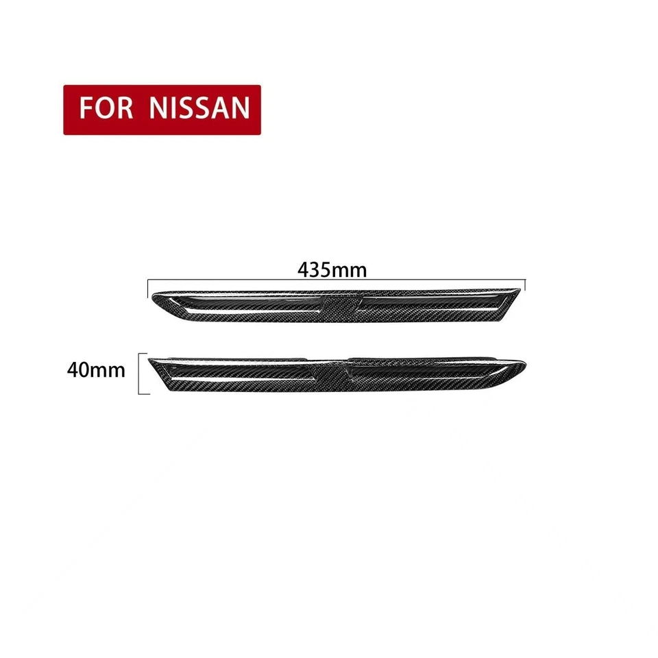 Guardabarros delantero de fibra de carbono 2 piezas para Nissan GT-R GTR 2006-2016 Foto 4 de 4