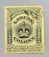 Labuan 1902-1903 Crown 25 Cents Stamp 25c