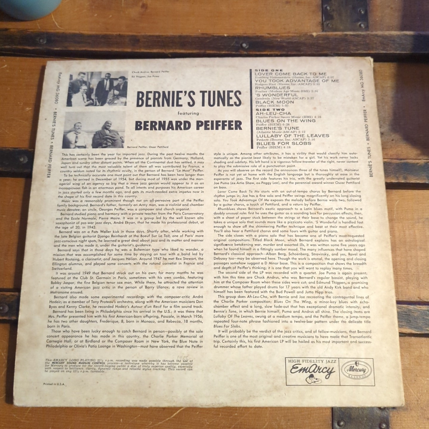 Bernard Peiffer-Bernie's Tunes-Emarcy MG 36080
