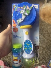 Little Kids Toy Story Buzz. Lights  Sounds Bubble Wand w. 4 fl oz 118 mL . NEW