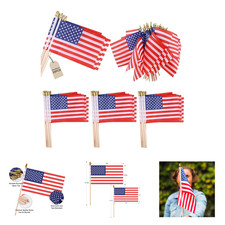 American Flag Mini Flags 4x6 Inch Patriotic Decorations Pack of 12 for Outdoor