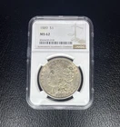 1889 $1 Morgan Silver Dollar MS62 NGC Uncirculated Philadelphia