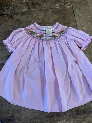 Rosalina Boutique Pink Smocked Butterfly Floral Dress Size 3T