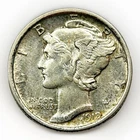 1918-D 10C Mercury Winged Liberty Silver Dime AU About Uncirculated Denver Coin!