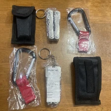 2 New Multi Tool Kit Mini Keychain Scissors Screwdriver Pliers Can Bottle Opener