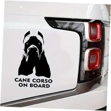 2PCS Cane Corso Dog On Board Car Stickers, 4.53"x6.69" Funny Waterproof Vinyl