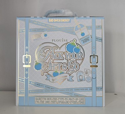 PLouise Empty Blue Pack your sh*t and go Koffer in Blue   raspberry 