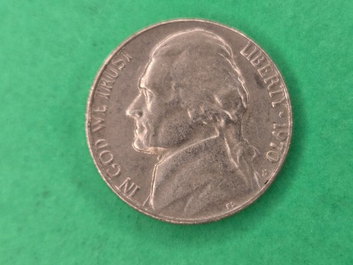 1970 s Jefferson nickel rim cud die chip mint variety error - Picture 1 of 3