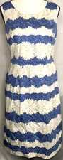 Talbots Sleeveless Lined Blue and White Striped Dress Women's Size 4