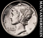 1943 Silver Mercury Dime - Choice Gem Brilliant Unc++++  Lustrous  #K2669