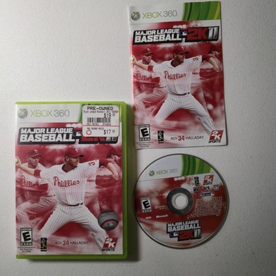 Major League Baseball 2K11 Xbox 360 Complete Roy Halladay Case Manual Disc MLB