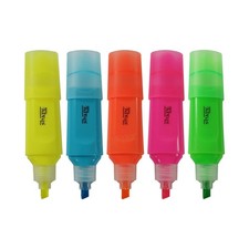Image of Mini Highlighters Assorted Neon Colours Quick Dry Stationery Schools Offices Use