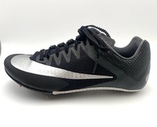 Youth Size 3.5 - Nike Zoom Rival Sprint Black Silver Track  Field Spikes