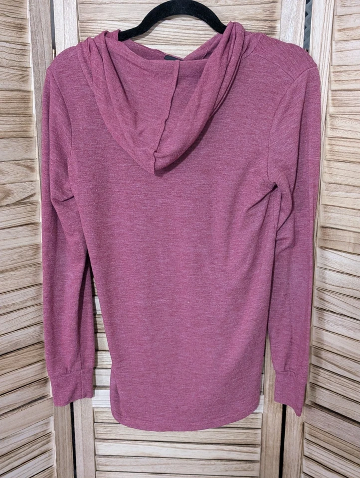 Modern Lux Women’s Size Small Red Hoodie White Star pocket Pullover - Image 2 of 3