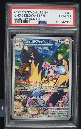 Pokémon TCG Iono's Kilowattrel 163/159 PSA 10 Journey Together