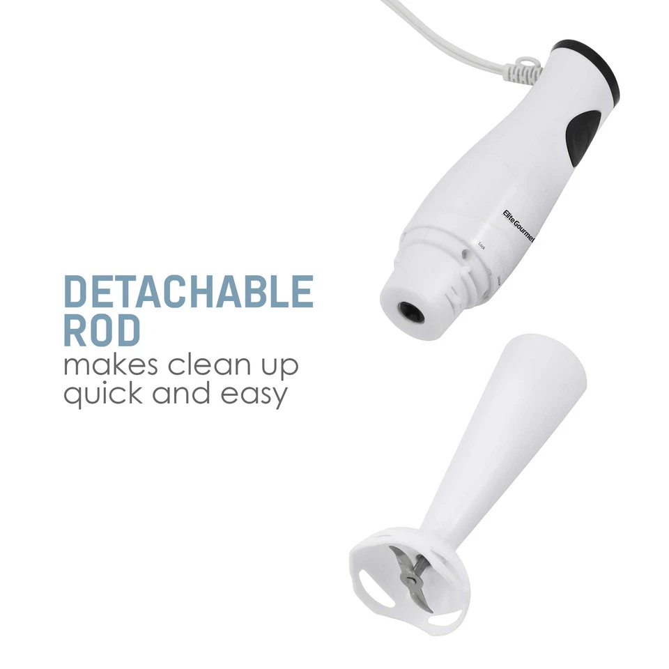 Elite Gourmet EHB-2425X 电动浸入式手动搅拌机、搅拌机、切碎机、 — 第 2/4 张图片