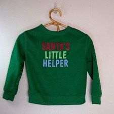 Wondershop Green Kids Sweatshirt - Santa's Little Helper size XS