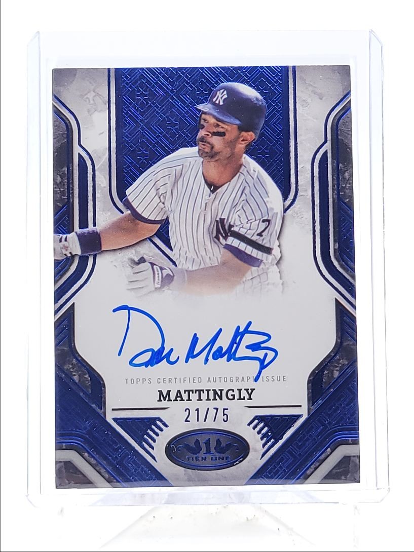 DON MATTINGLY 2025 TOPPS TIER ONE PRIME PERFORMERS BLUE AUTO /75 Q4450