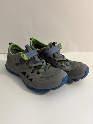 Merrell Hydro 2.0 Boys Size 3 Gray Blue Water Hiking Shoes Sandals