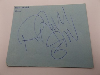 4'' x 3,5'' AUTOGRAMM BUCHSEITE SIGNIERT VON ROD HULL EMU & RENEE UND RENATO