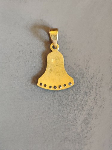 Dije Colgante de Colección Diamantes Esmalte de Oro 18K/750 Flor de Loto Egipcia Brote - Imagen 10 de 12