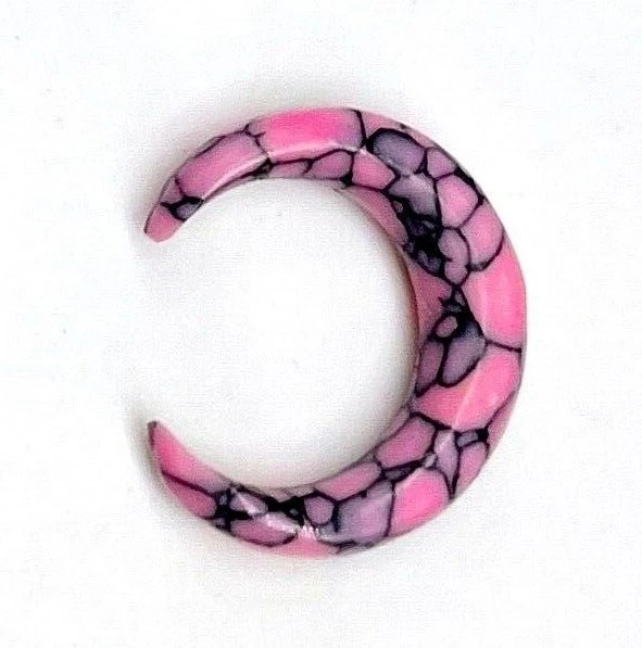 Pink Turquoise Organic Stone Septum Pinchers, size 12g to 5/8''and Customizes - Image 3 of 4