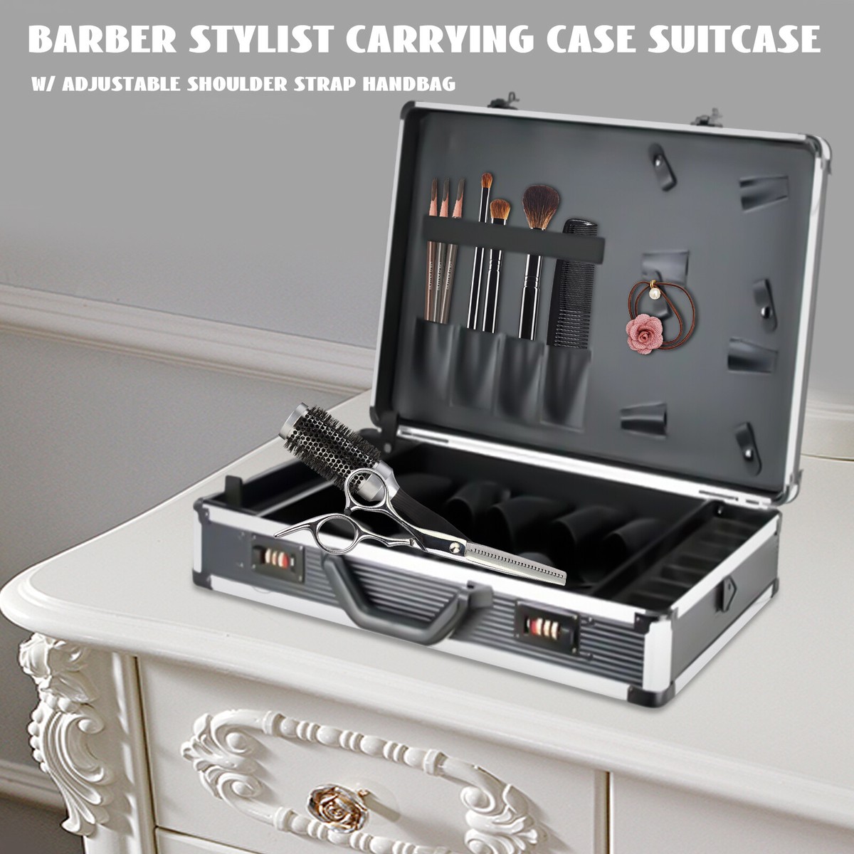 Barber Carrying Case Toolbox Storage Hairdressing Toolbox+2