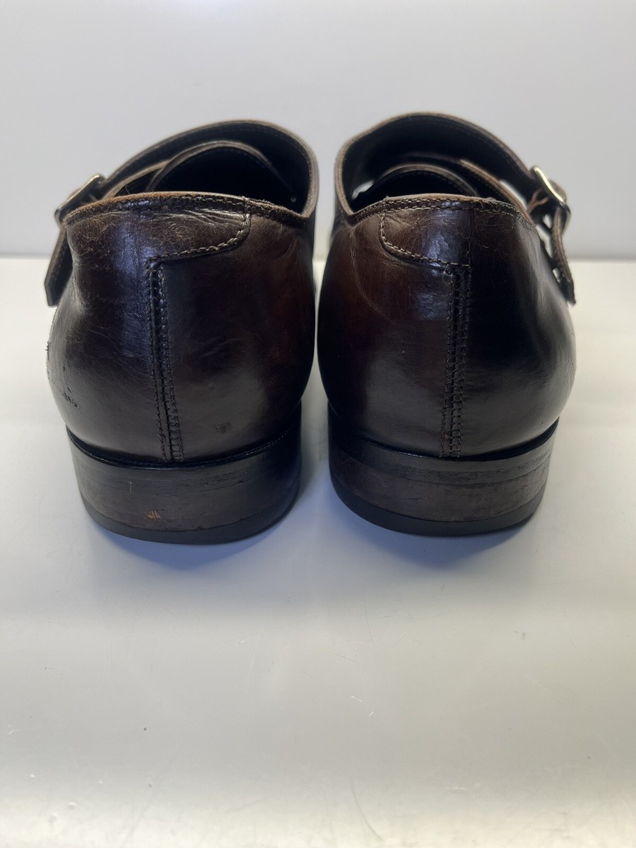 SUITSUPPLY Brown Leather Double Monk Strap Dress Men display picture 1