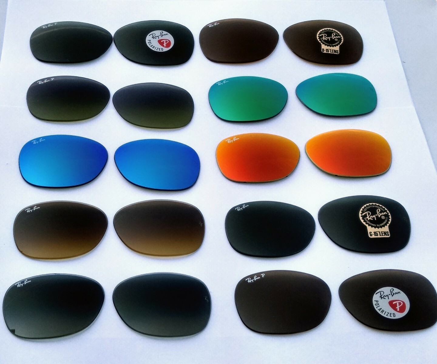 New Ray-Ban RB2132 New Wayfarer Replacement lenses 100% Authentic 52mm 55mm  58mm | eBay