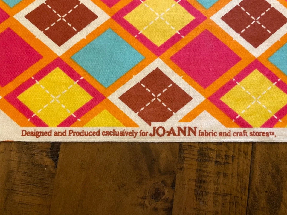 2.5 yds Multicolored Argle Design Flannel Fabric 42" wide Jo-Ann’s Design - Image 2 of 3