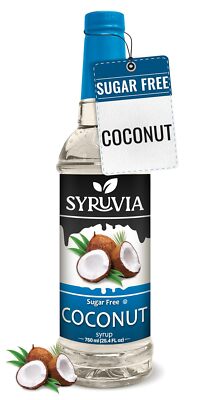 Syruvia Sugar Free Coconut Syrup 25.4 fl oz, Perfect for Coffee & More