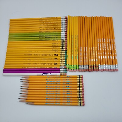 Lot Of 60 Some Vintage New & Used Wood Pencils #2 Dixon Empire Faber Pedigree