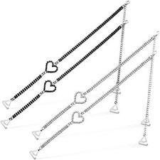 2 Pairs Rhinestone Bling Bra Strap Invisible Shoulder Strap for Bra Tops Dress